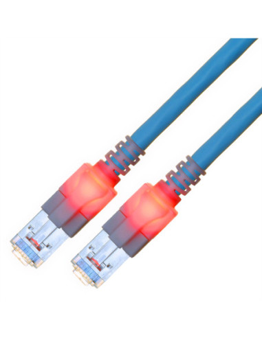 Kabel saCon S/FTP kat. 6 (klasa E), LSOH, niebieski, 1 m