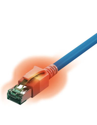 Kabel saCon S/FTP Cat.6A (klasa EA), LSOH, niebieski, 0,5 m