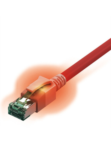 Kabel saCon S/FTP kat. 6A (klasa EA), LSOH, czerwony, 0,5 m