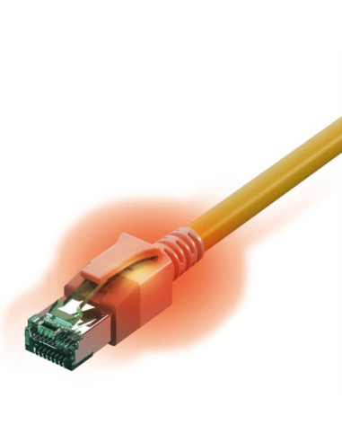 saCon S/FTP Kabel Cat.6A (Class EA), LSOH, geel, 1 m