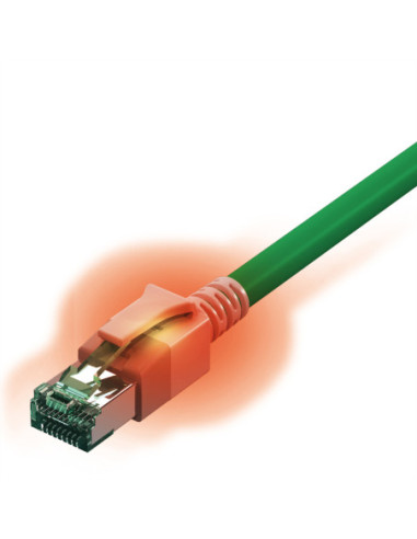 Kabel saCon S/FTP kat. 6A (klasa EA), LSOH, zielony, 0,5 m