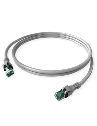 Kabel krosowy DualBoot PushPull IP20, kat. 6A (klasa EA), szary, 1 m