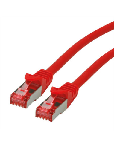 Kabel krosowy ROLINE Cat.6 S/FTP (PiMF), poziom komponentów, LSOH, czerwony, 0,5 m