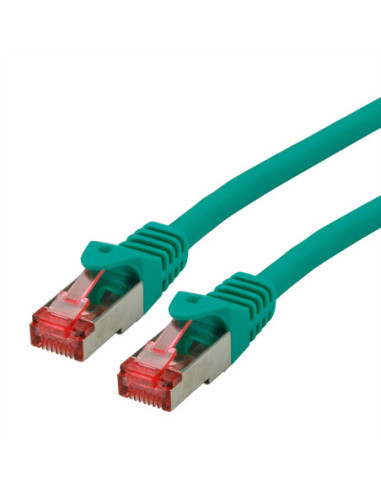 Kabel krosowy ROLINE Cat.6 S/FTP (PiMF), poziom komponentów, LSOH, zielony, 0,5 m