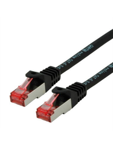 Kabel krosowy ROLINE Cat.6 S/FTP (PiMF), poziom komponentowy, LSOH, czarny, 0,5 m