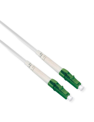 ROLINE kabel światłowodowy 9/125 µm OS2, LC/LC, APC, wzmocniony stalą, simplex, LSOH, biały, 2 m