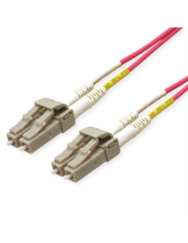 ROLINE 50/125µm OM4, LC/LC, fioletowy, 15 m