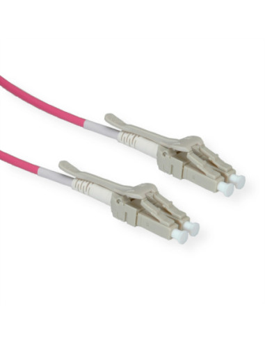 Kabel światłowodowy ROLINE 50/125µm OM4, LC/LC, złącze Low-Loss, fioletowy, 0,5 m