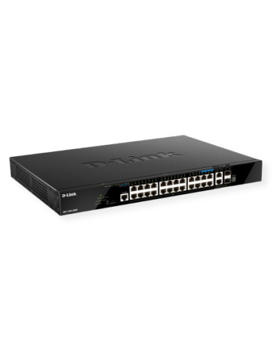 D-Link DGS-1520-28MP/E 28-portowy przełącznik Smart Managed PoE+ Gigabit Stack, 4x 2,5 GE, 4x 10G