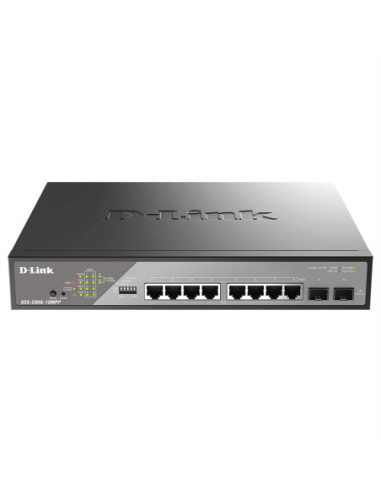 10-portowy przełącznik D-Link DSS-200G-10MPP/E, Desktop Gigabit PoE Surveillance 242W