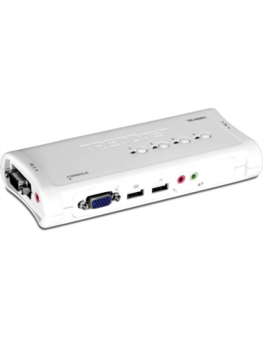 Przełącznik KVM TRENDnet TK-409K z 4 portami USB i zestawem audio