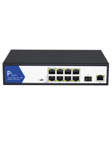 Przełącznik VALUE PoE+ Gigabit Ethernet, 8+2 porty Uplink (1x GbE + 1x SFP)