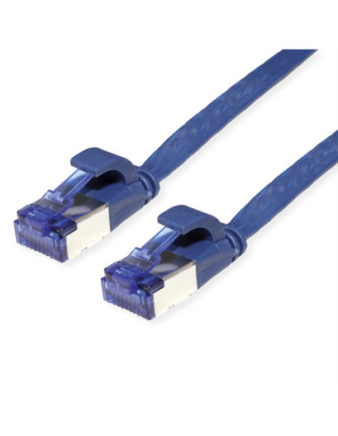 Kabel krosowy VALUE FTP, kat. 6A (klasa EA), bardzo płaski, niebieski, 0,5 m