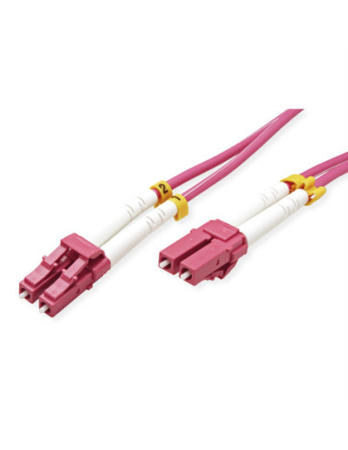 VALUE Kabel F.O. 50/125µm OM4, LC/LC, fioletowy, 2 m