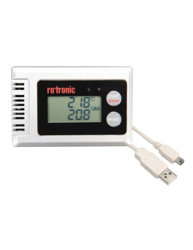 ROTRONIC HL-1D-SET - Rejestrator wilgotności i temperatury z kablem i oprogramowaniem