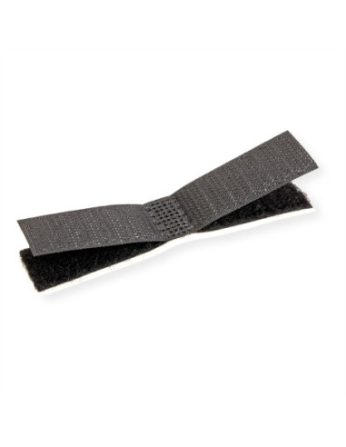 Płaska owijka kablowa VELCRO ONE-WRAP czarna, podwójna, 20 x 100 mm