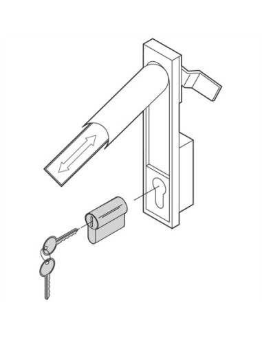 SCHROFF Wkładka bębenkowa z profilem DIN do Varistar i Epcase, typ klucza 333