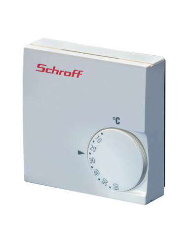 Termostat SCHROFF z wbudowanym czujnikiem temperatury do ogrzewania lub wentylatora