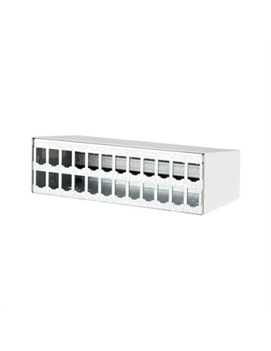 METZ CONNECT Moduł AP obudowa 2x12 portów czysta biel RAL9010