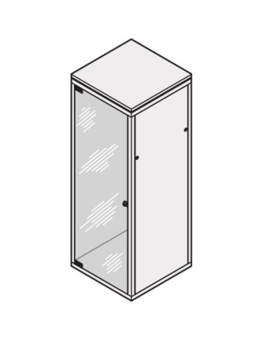 SCHROFF Eurorack Drzwi szklane, kąt otwarcia 120°, 34 HU 600W
