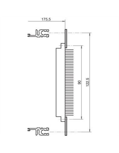 Szyna perforowana SCHROFF EuropacPRO do złączy, zgodna z EN 60603-2 i DIN 41612, 42 HP