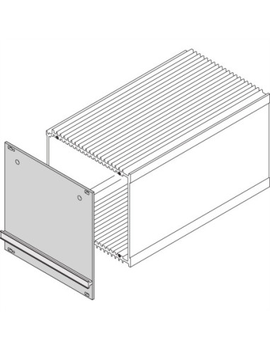 SCHROFF HF moduł wtykowy typu ramka Panel przedni, 3 U, 14 U, 2,5 mm, Al, anodowany przód, przewodzący tył