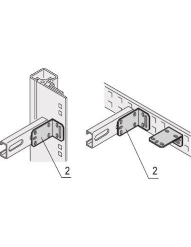 Wspornik montażowy SCHROFF Eurorack C-Rail do słupków szafy lub belek głębokościowych