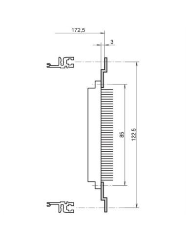 SCHROFF Z-rail dla złącza wtykowego DIN 41617, 31-pin, 84 hp