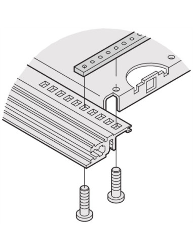 Listwa montażowa SCHROFF do płyty montażowej o niepełnej szerokości, 220 mm