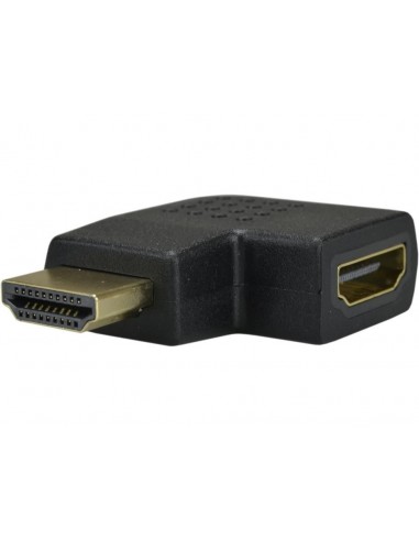 Adapter HDMI kątowy M/Ż, poziomy, płaski, 90, lewy