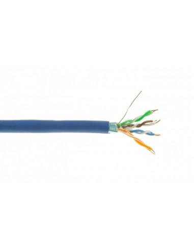 Kabel instalacyjny F/UTP, kat.5E, wewnętrzny, niebieski, LSOH, AWG, 305 m, drut