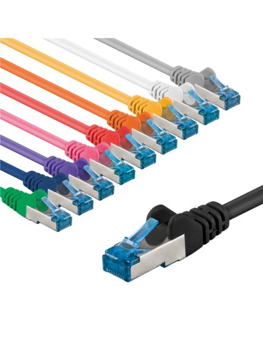 CAT 6A kabel krosowy, S/FTP (PiMF), 5 m, zestaw w 10 kolorach