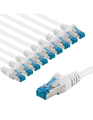 CAT 6A kabel krosowy, S/FTP (PiMF), 5 m, , zestaw 10 - Długość kabla 5 m