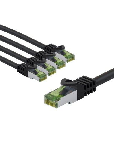 Kabel krosowy CAT 8.1 z certyfikatem GHMT, S/FTP (PiMF), 5 m, czarny, zestaw 5 - Długość kabla 5 m