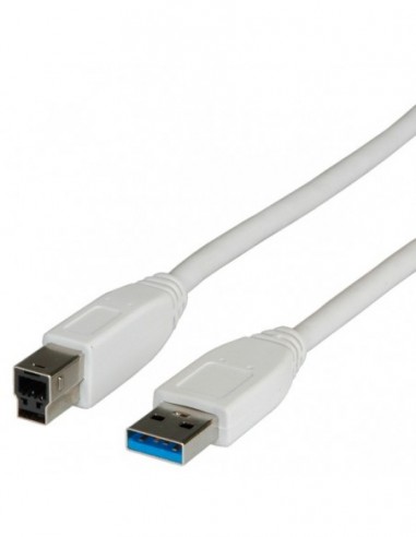 Kabel USB 3.0 Typ A M - B M 0.8m szary