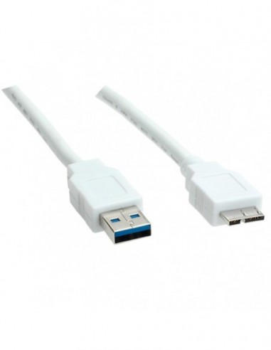 Kabel USB 3.0 Typ A M - Micro A M 0.8m szary