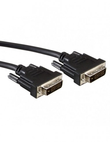 Kabel do monitora DVI M - DVI M dual link 2m czarny