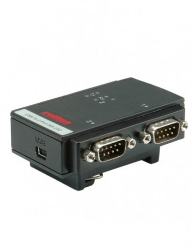 ROLINE USB 2.0 do RS-232 dla DIN Rail 2 Porty