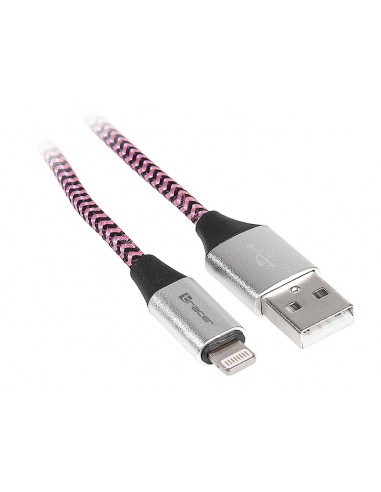 Kabel TRACER USB 2.0 iPhone AM - lightning 1,0m czarno-fioletowy