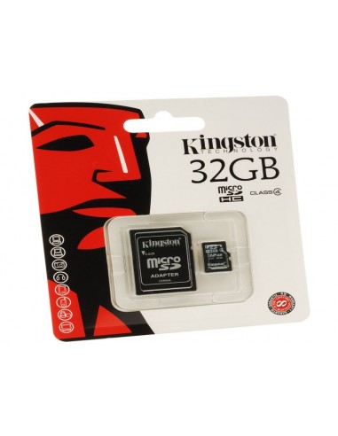 Karta pamięci KINGSTON microSDHC 32GB + adapter, class 4 (SDC4/32GB)