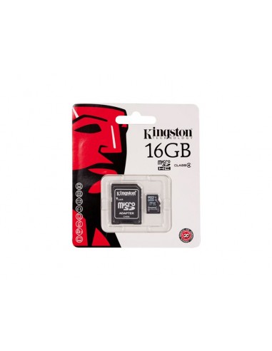 Karta pamięci KINGSTON microSDHC 16GB + adapter, class 4 ( SDC4/16GB)