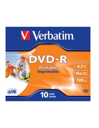 DVD-R VERBATIM 16x JC 10Pack imprint 43521