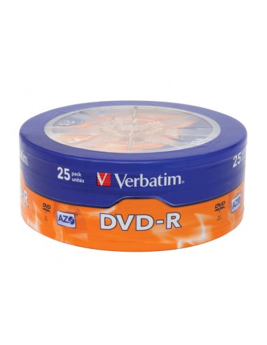 DVD-R VERBATIM 4,7GB DVD-R 16x WRAP. 25p 43808