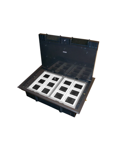 Puszka podłogowa (floorbox) 12M (45x45) regulowana głębokość, do podłogi technicznej (wylewka opcjonalnie)