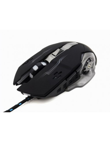COBRA PRO BORG - Podświetlana myszka dla graczy, zmienna rozdzielczość 3200cpi, 5 przycisków i rolka przewijania, interfejs USB