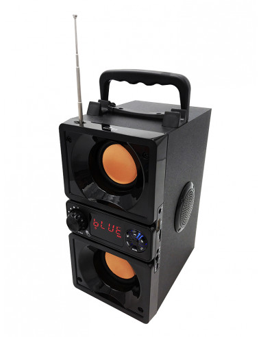 BOOMBOX DUAL BT - Kompaktowy głośnik 2.2, Bluetooth 5.0 z wbudowanym wooferem, RMS 15W, PMPO 650W, radio FM, uchwyt do smartfona