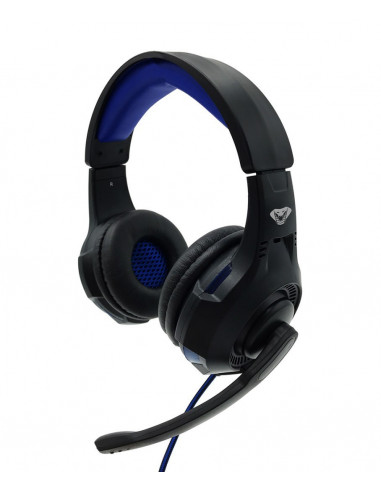 COBRA PRO THRILL - Duże słuchawki z mikrofonem dla graczy, regulacja głośności i i wyciszenie mikrofonu na kablu, podświetlenie 