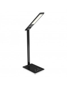 WIRELESS CHARGING LAMP - Energooszczędna lampka biurkowa LED z wbudowaną bezprzewodową ładowarką, 2 barwy świata, 9 poziomów jas