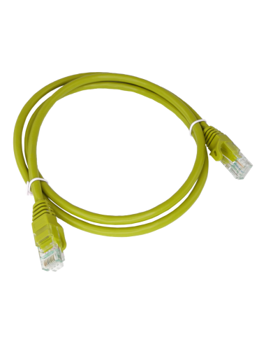 Patch-cord U/UTP kat.6 PVC 0.5m żółty ALANTEC