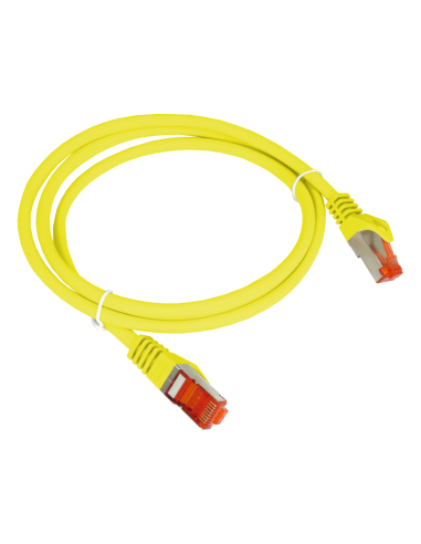 Patch-cord S/FTP kat.6A LSOH 0.25m żółty ALANTEC